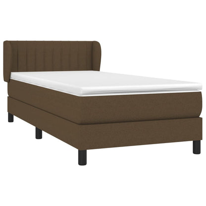 Giroletto a Molle con Materasso Marrone Scuro 90x190cm Tessuto | homemem39