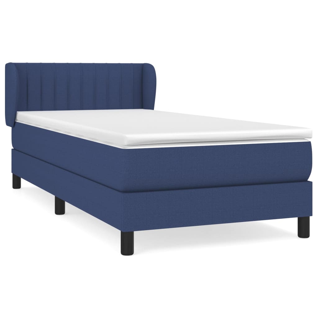 Giroletto a Molle con Materasso Blu 90x190 cm in Tessuto | homemem39