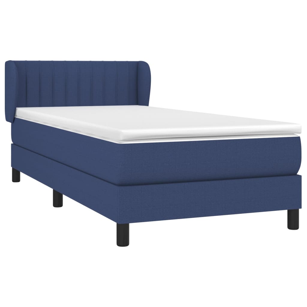 Giroletto a Molle con Materasso Blu 90x190 cm in Tessuto | homemem39