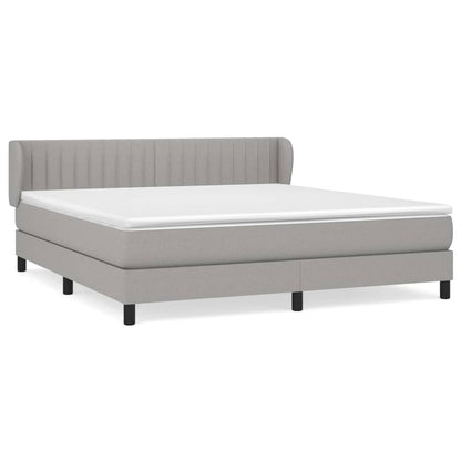 Giroletto a Molle con Materasso Grigio Chiaro160x200 cm Tessuto | homemem39