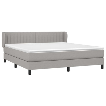 Giroletto a Molle con Materasso Grigio Chiaro160x200 cm Tessuto | homemem39