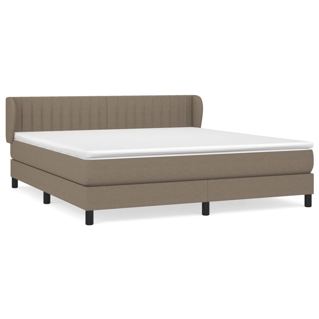 Giroletto a Molle con Materasso Tortora 160x200 cm in Tessuto | homemem39