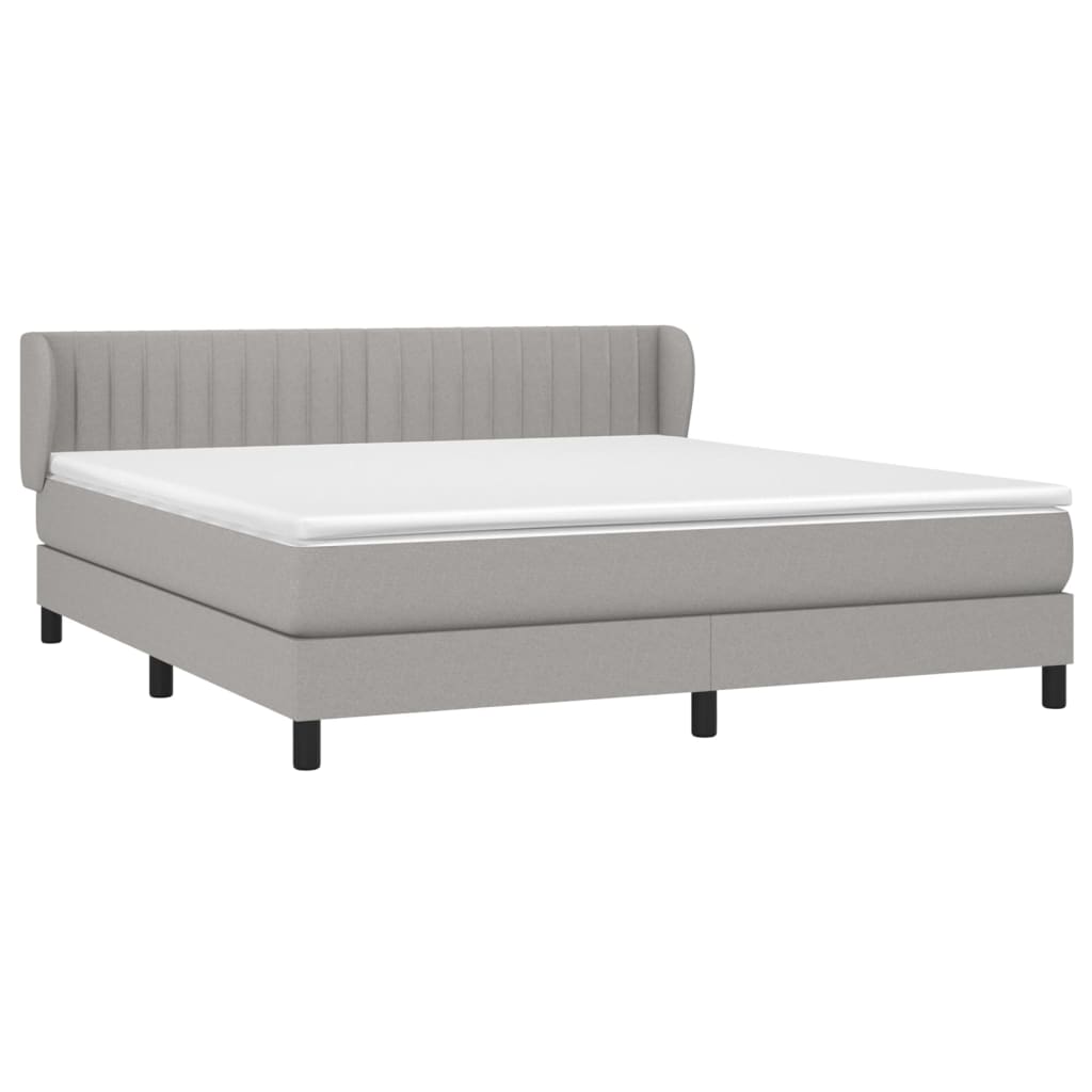 Giroletto a Molle con Materasso Grigio Chiaro180x200 cm Tessuto | homemem39