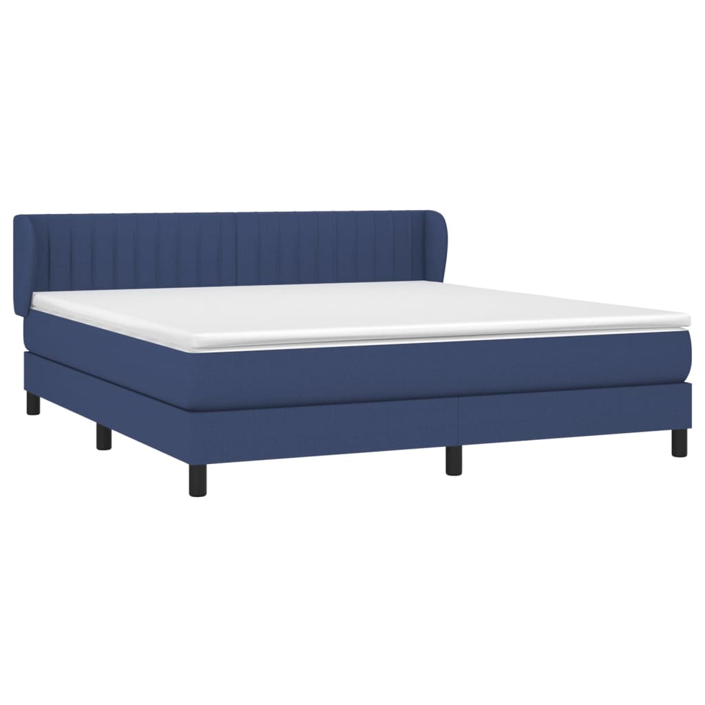Giroletto a Molle con Materasso Blu 180x200 cm in Tessuto | homemem39