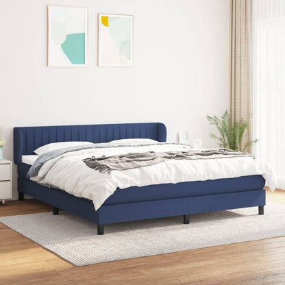 Giroletto a Molle con Materasso Blu 180x200 cm in Tessuto | homemem39