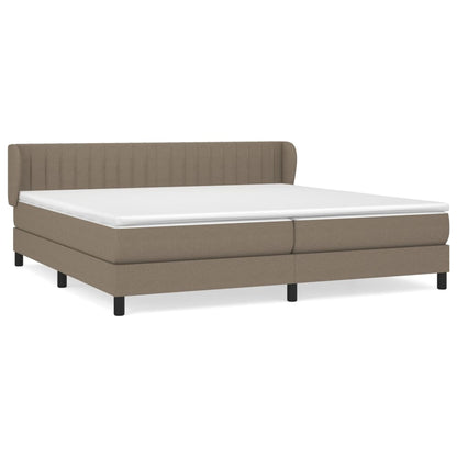 Giroletto a Molle con Materasso Tortora 200x200 cm in Tessuto | homemem39