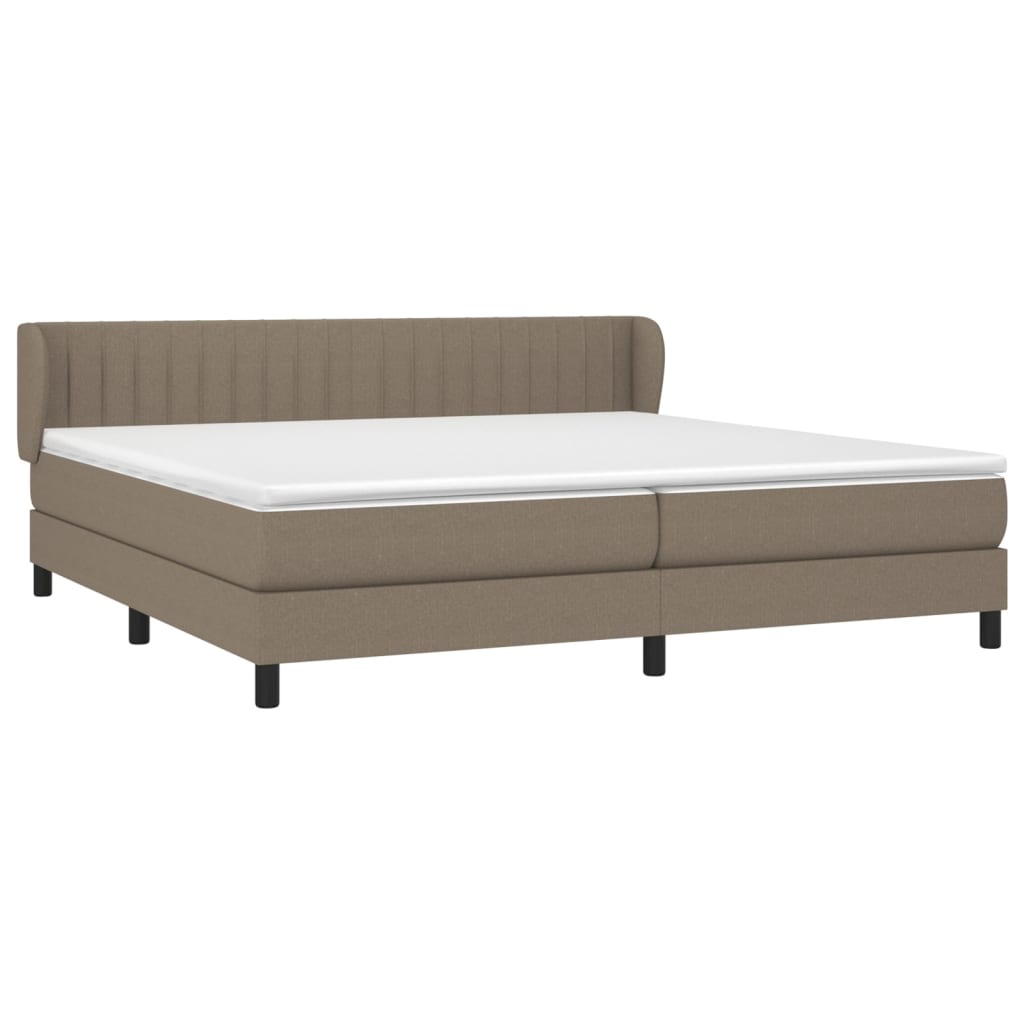 Giroletto a Molle con Materasso Tortora 200x200 cm in Tessuto | homemem39
