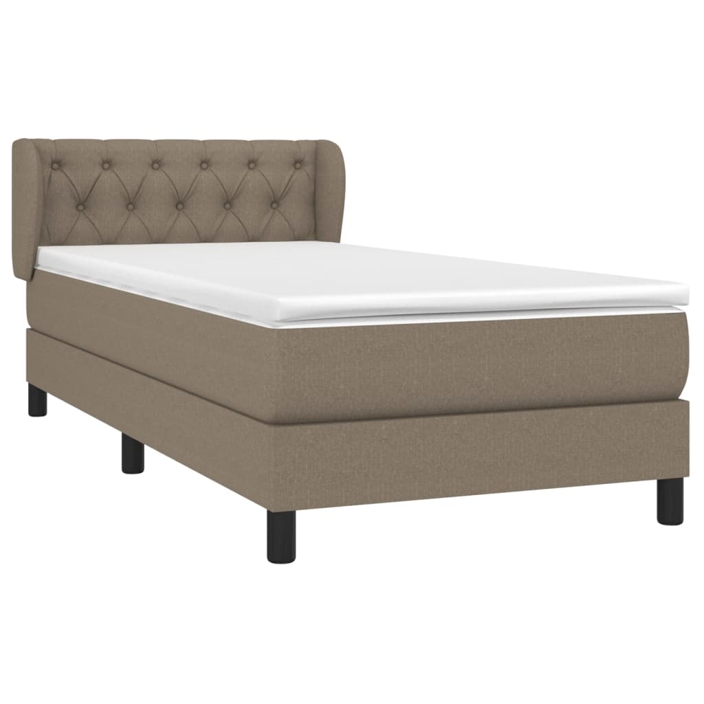 Giroletto a Molle con Materasso Tortora 80x200 cm inTessuto | homemem39