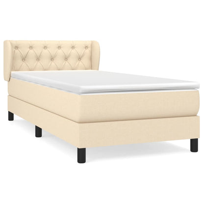 Giroletto a Molle con Materasso Crema 80x200 cm inTessuto | homemem39