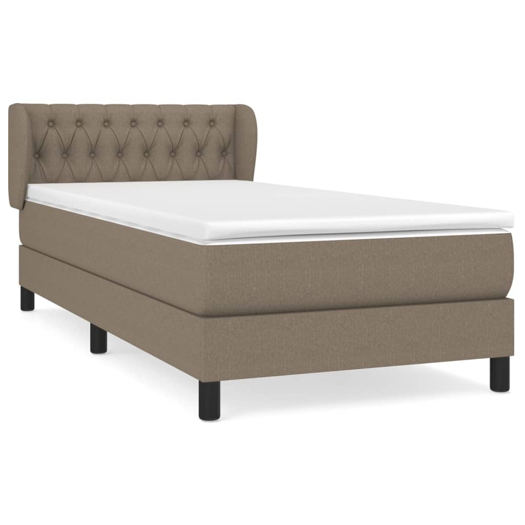 Giroletto a Molle con Materasso Tortora 90x200 cm inTessuto | homemem39