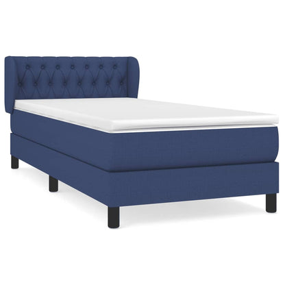 Giroletto a Molle con Materasso Blu 90x200 cm inTessuto | homemem39