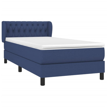 Giroletto a Molle con Materasso Blu 90x200 cm inTessuto | homemem39