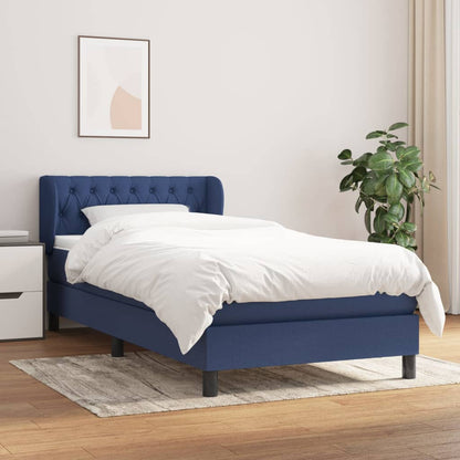 Giroletto a Molle con Materasso Blu 90x200 cm inTessuto | homemem39