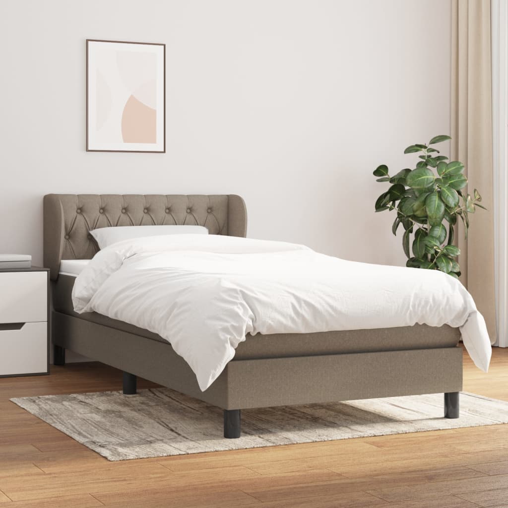 Giroletto a Molle con Materasso Tortora 100x200 cm in Tessuto | homemem39