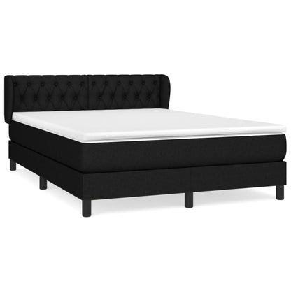 Giroletto a Molle con Materasso Nero 140x200 cm in Tessuto | homemem39