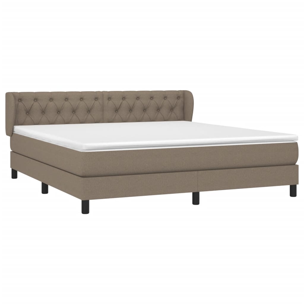 Giroletto a Molle con Materasso Tortora 160x200 cm in Tessuto | homemem39