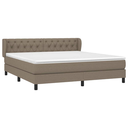 Giroletto a Molle con Materasso Tortora 160x200 cm in Tessuto