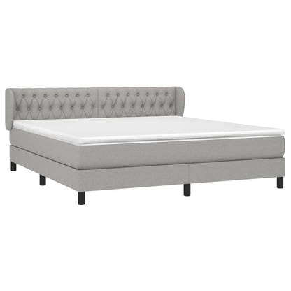 Giroletto a Molle con Materasso Grigio Chiaro180x200 cm Tessuto | homemem39