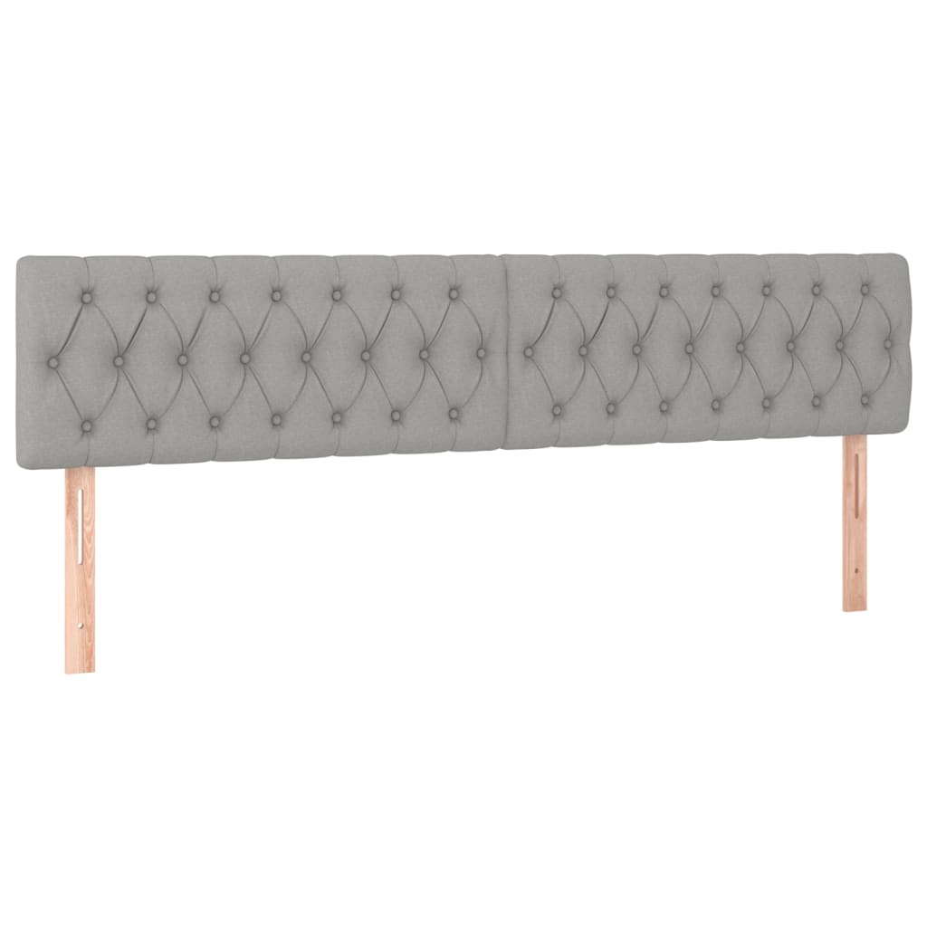 Giroletto a Molle con Materasso Grigio Chiaro 200x200cm Tessuto | homemem39