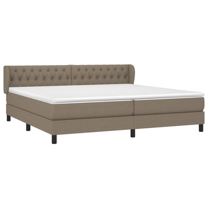 Giroletto a Molle con Materasso Tortora 200x200 cm in Tessuto | homemem39