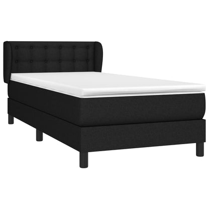 Giroletto a Molle con Materasso Nero 90x190 cm in Tessuto | homemem39