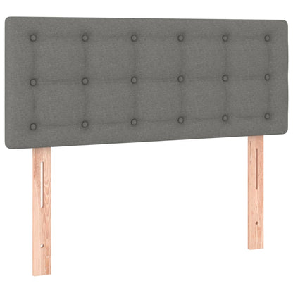 Giroletto a Molle con Materasso Grigio Scuro 90x200 cm Tessuto | homemem39