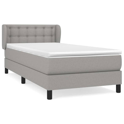 Giroletto a Molle con Materasso Grigio Chiaro100x200 cm Tessuto | homemem39