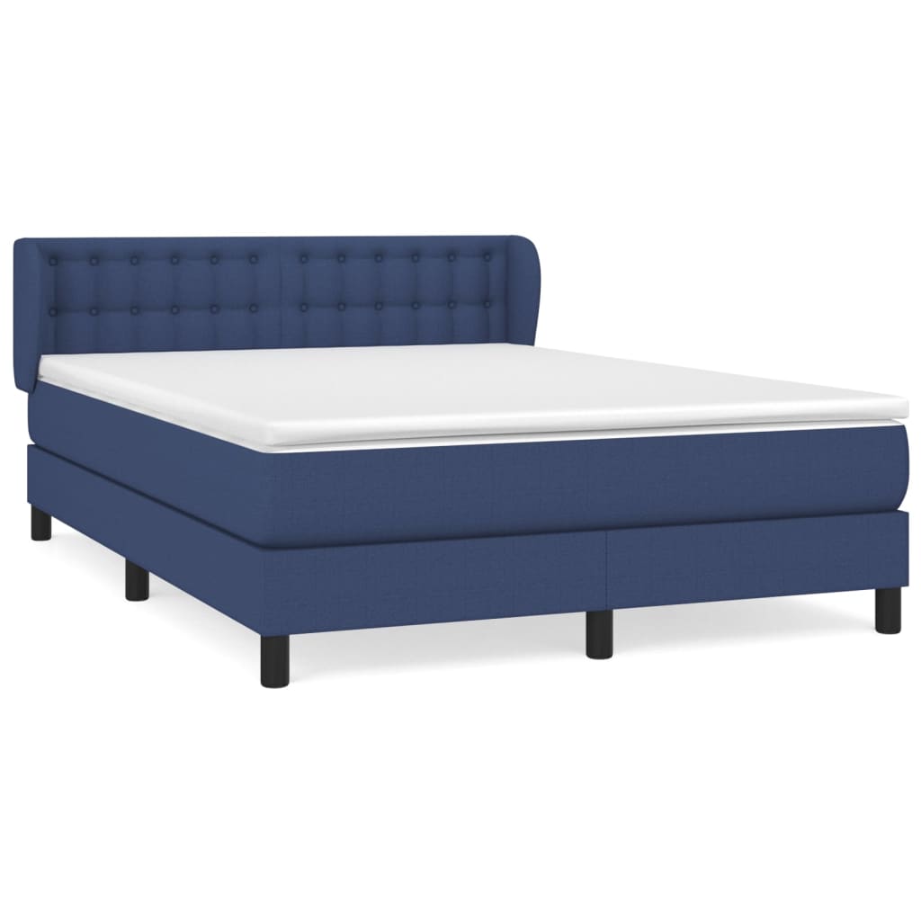 Giroletto a Molle con Materasso Blu 140x190 cm in Tessuto | homemem39