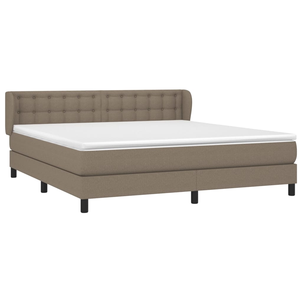 Giroletto a Molle con Materasso Tortora 160x200 cm in Tessuto | homemem39