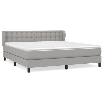 Giroletto a Molle con Materasso Grigio Chiaro180x200 cm Tessuto | homemem39