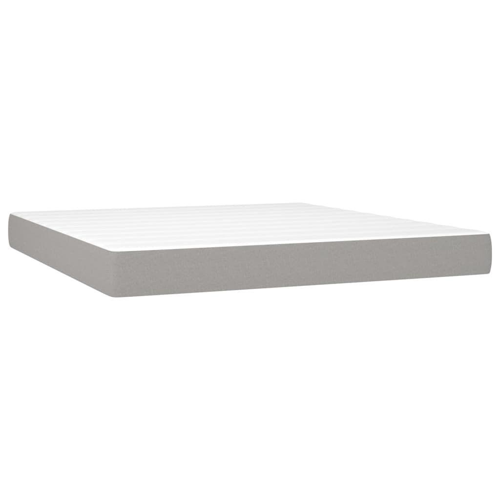 Giroletto a Molle con Materasso Grigio Chiaro180x200 cm Tessuto | homemem39