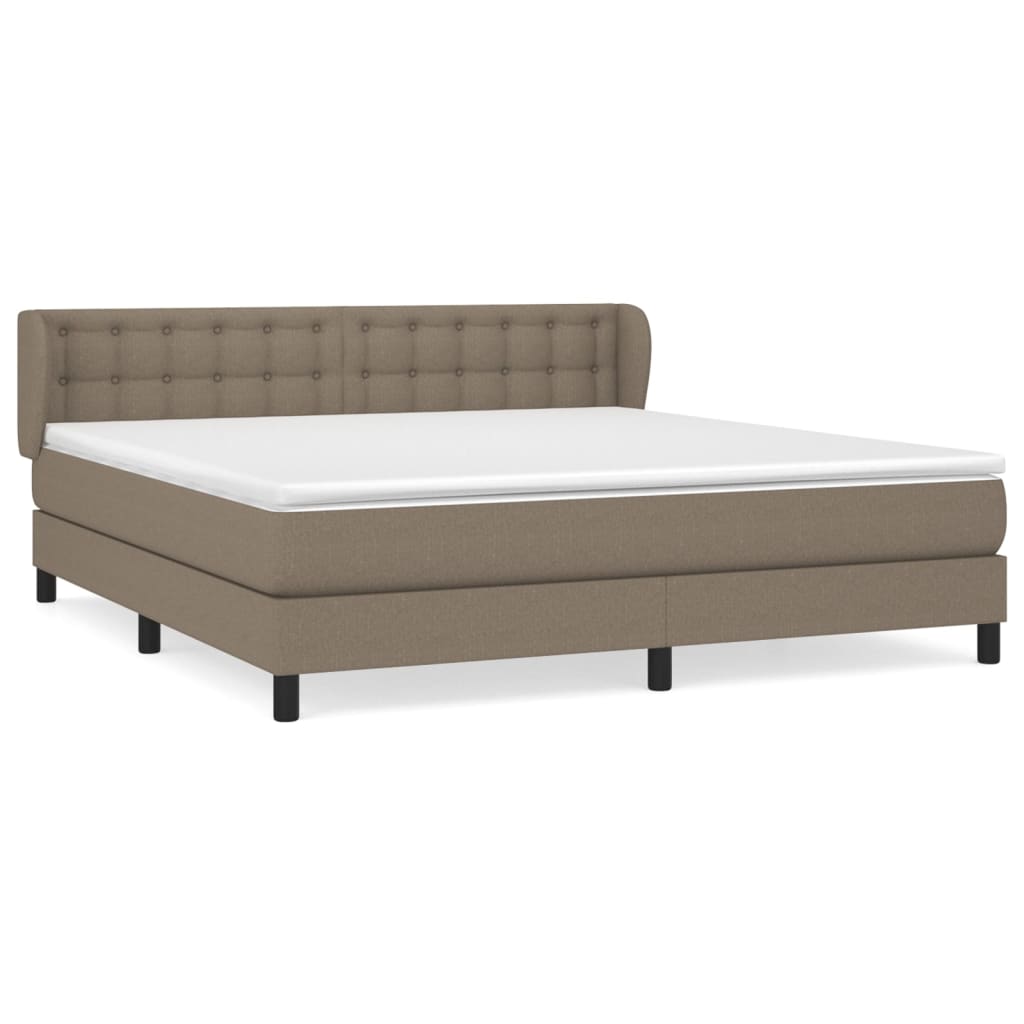 Giroletto a Molle con Materasso Tortora 180x200 cm in Tessuto | homemem39