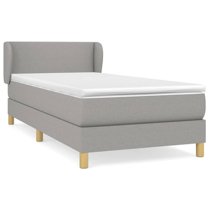 Giroletto a Molle con Materasso Grigio Chiaro 80x200 cm Tessuto | homemem39