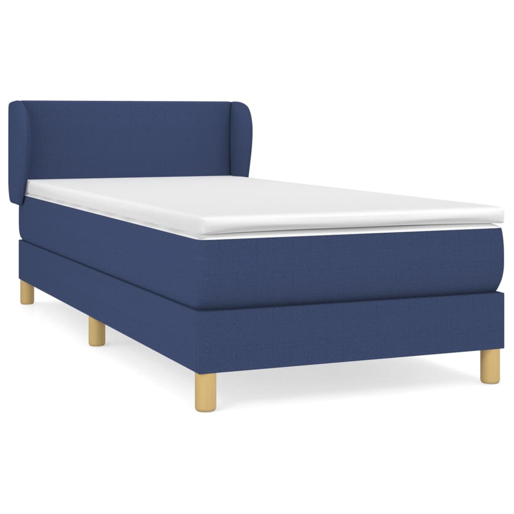 Giroletto a Molle con Materasso Blu 90x190 cm in Tessuto | homemem39