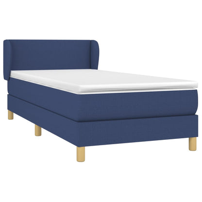 Giroletto a Molle con Materasso Blu 90x200 cm inTessuto | homemem39
