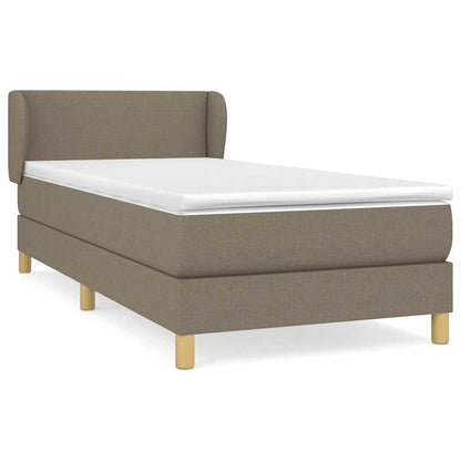 Giroletto a Molle con Materasso Tortora 100x200 cm in Tessuto