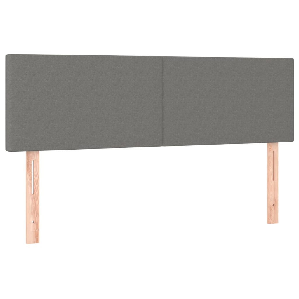 Giroletto a Molle con Materasso Grigio Scuro 140x190 cm Tessuto | homemem39