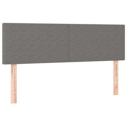 Giroletto a Molle con Materasso Grigio Scuro 140x190 cm Tessuto | homemem39