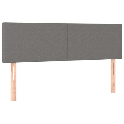 Giroletto a Molle con Materasso Grigio Scuro 140x190 cm Tessuto