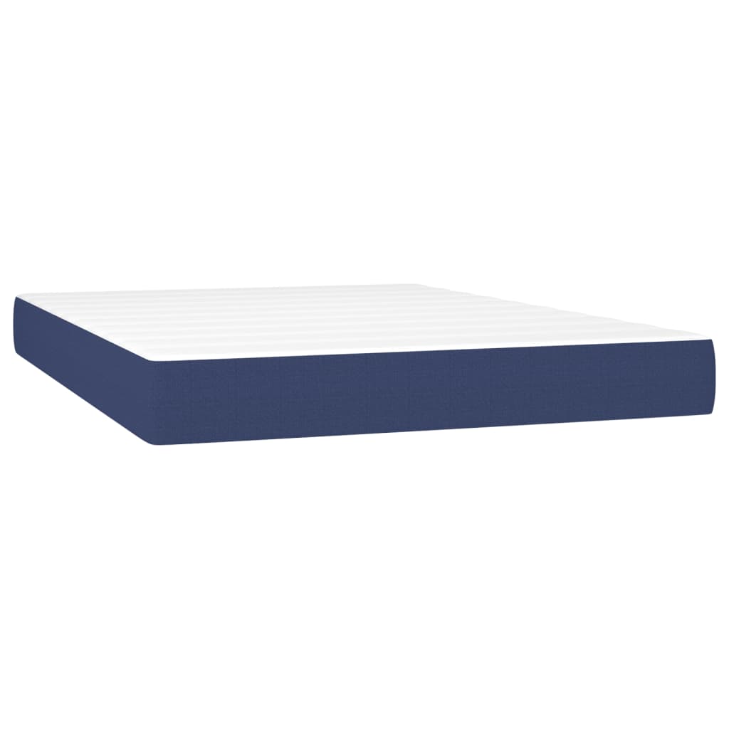 Giroletto a Molle con Materasso Blu 140x200 cm in Tessuto | homemem39