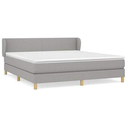 Giroletto a Molle con Materasso Grigio Chiaro180x200 cm Tessuto | homemem39