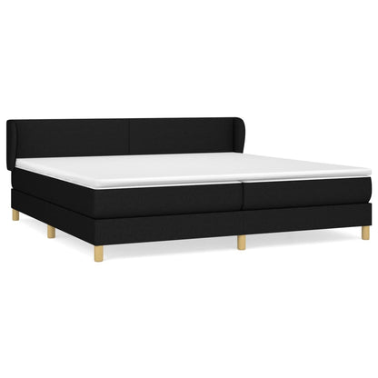 Giroletto a Molle con Materasso Nero 200x200 cm in Tessuto | homemem39