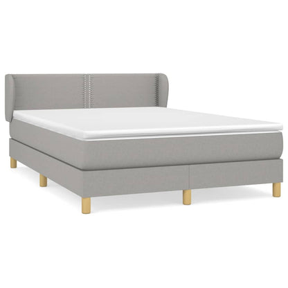 Giroletto a Molle con Materasso Grigio Chiaro 140x190cm Tessuto | homemem39