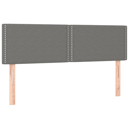 Giroletto a Molle con Materasso Grigio Scuro 140x190 cm Tessuto | homemem39