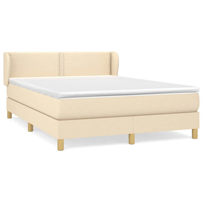 Giroletto a Molle con Materasso Crema 140x200 cm in Tessuto