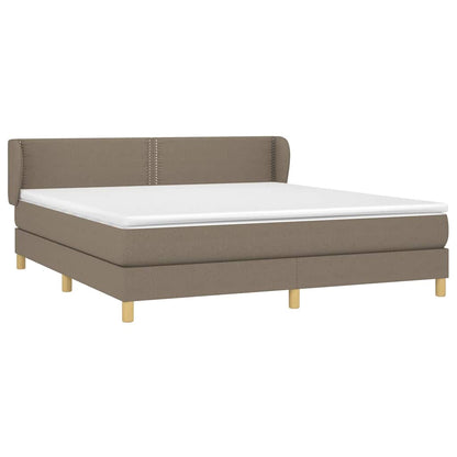 Giroletto a Molle con Materasso Tortora 180x200 cm in Tessuto