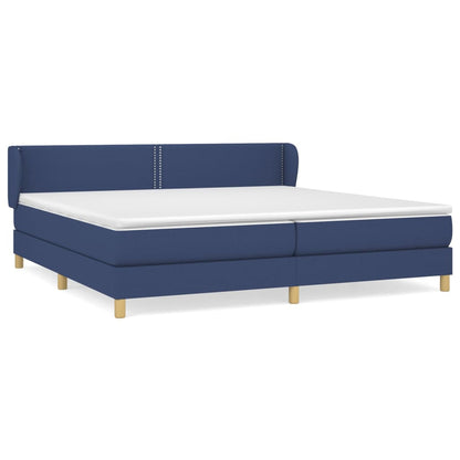 Giroletto a Molle con Materasso Blu 200x200 cm in Tessuto | homemem39