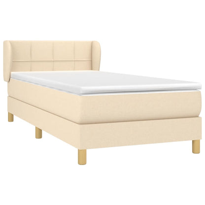 Giroletto a Molle con Materasso Crema 80x200 cm inTessuto | homemem39