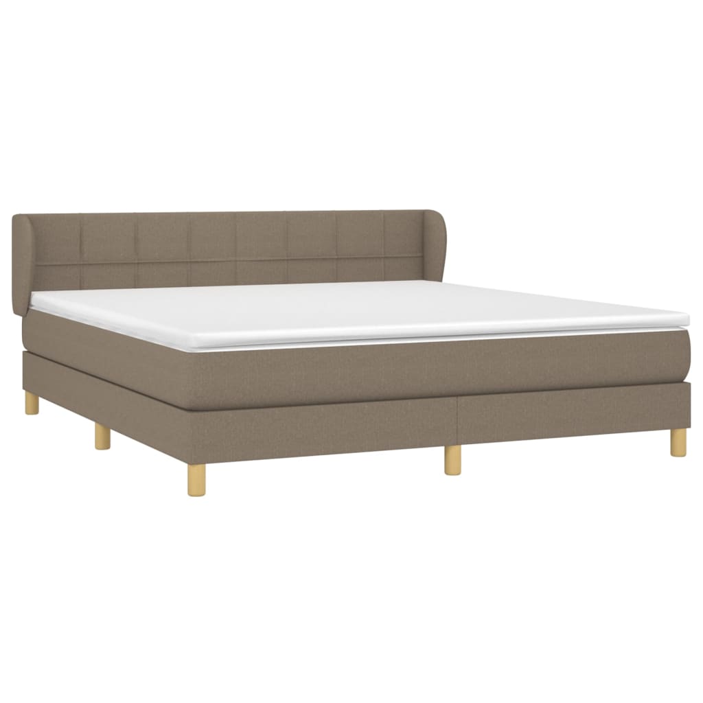 Giroletto a Molle con Materasso Tortora 160x200 cm in Tessuto | homemem39