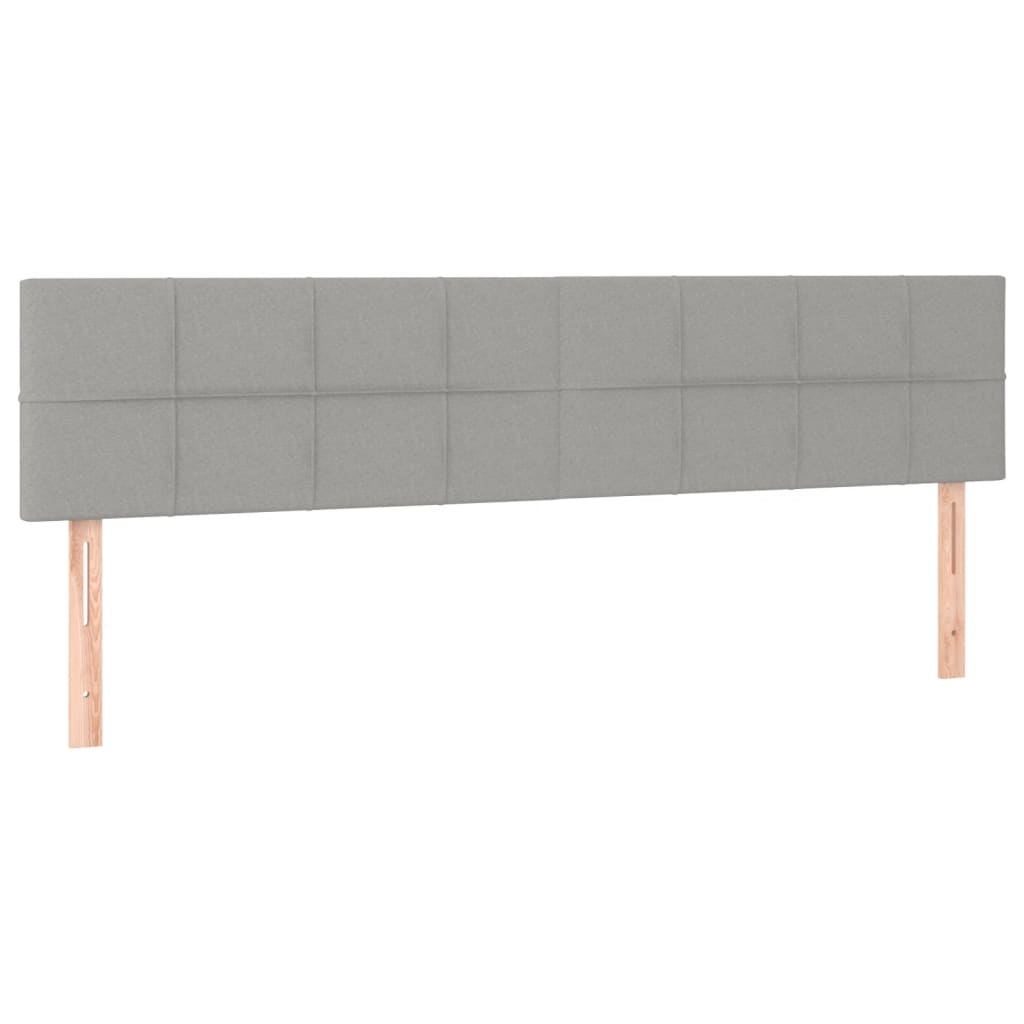 Giroletto a Molle con Materasso Grigio Chiaro 200x200cm Tessuto | homemem39